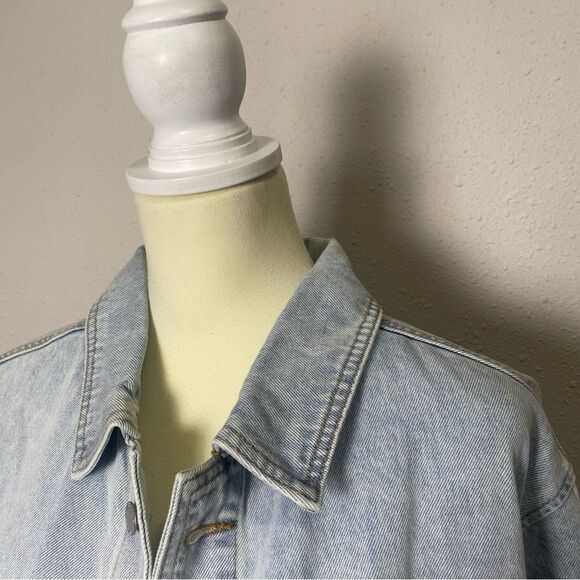 NWT Rip Curl Juniors' Venice Cotton Denim Shirt Jacket In Light Wash Size Medium - Picture 6 of 16